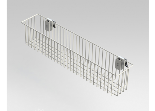 Wire Medical Basket on Sliding Horizontal Wall Mounted Track - AFC  Industries
